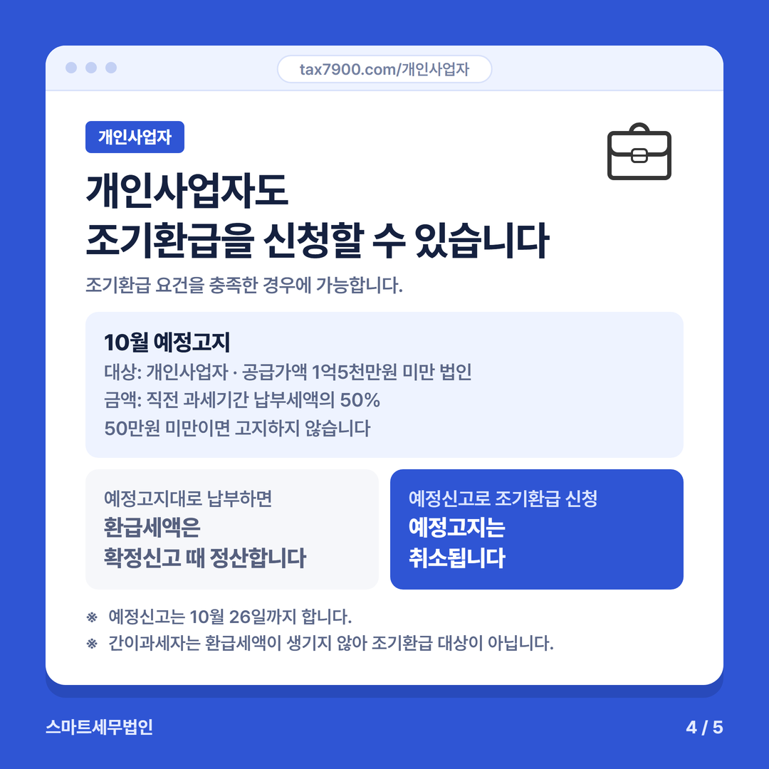 부가가치세 조기환급 4번째 장